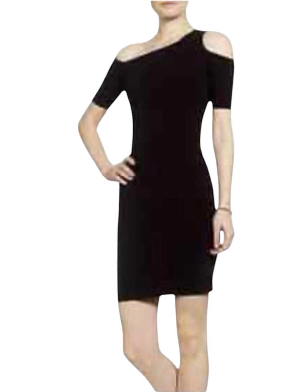 Helmut Black BodyCon Cut Out WhimsiGoth Rave Mini Dress NWOT Size SP